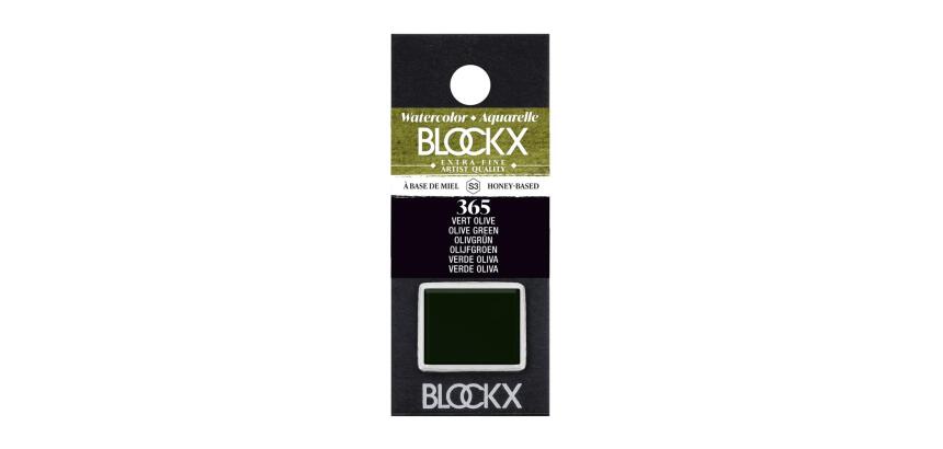 Aquarelle extra-fine demi-godet - Vert olive