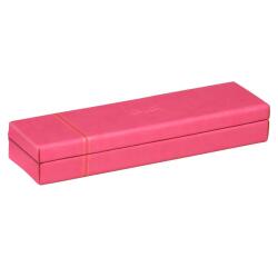 Rhodiarama plumier simili cuir italien 21x5,5x3 cm - Framboise