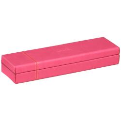 Rhodiarama plumier simili cuir italien 21x5,5x3 cm - Framboise