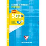 Feuillets mobiles sous étui A4 500 pages perforés grands carreaux