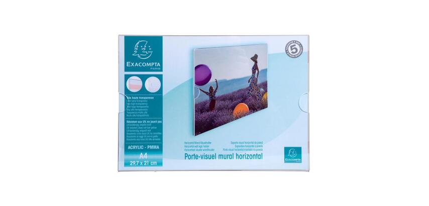 Wanddisplay horizontal A4 Kristall