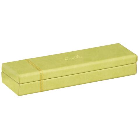 Rhodiarama plumier simili cuir italien 21x5,5x3 cm - Anis