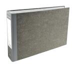 Classeur à levier papier marbre gris dos de 70mm - A4 horizontal. - Gris-dos gris