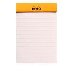 Bloc agrafé Rhodia le R N°11 7,2x10,5 cm 70 feuillets ligné 90g - Noir