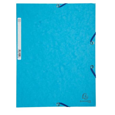 Carpeta Exacompta con gomas y 3 solapas "Scotten" cartulina lustrada 400grs Nature Future - A4 - Turquesa