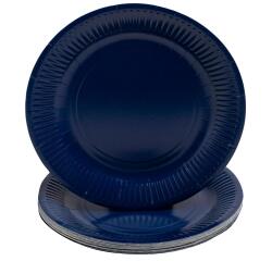 Platos de cartón sin plástico - Ø 23 cm - Azul marino