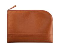 Rhodiarama pochette zippée en simili cuir - taille M (16x22 cm) - Cuivre