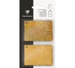 Etiquettes Cadeaux holo/pailletées, or - Or