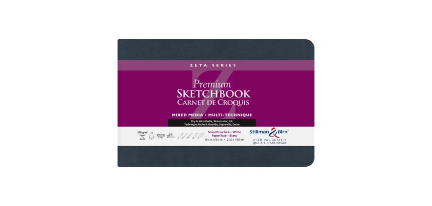Zeta Series carnet souple 26F 14x21,6cm 270g - Blanc