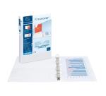 Classeur 4 anneaux plastifié Exacompta Kreacover personnalisable A4 maxi - Dos 9 cm blanc