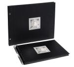 Album photos à vis rechargeable 40 pages noires Ceremony - 37x29 cm - Noir