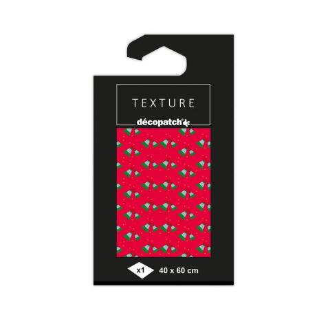 Papier Texture Décopatch n°821 -1 feuille 40x60cm - Rouge
