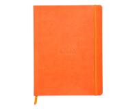 Rhodiarama carnet souple 19x25 cm 160 pages dot papier ivoire 90g fermeture élastique - Tangerine