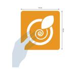 Set de 6 pochoirs enfants, Sirènes et créatures marines - Orange