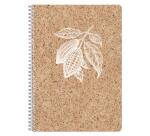 Cocoa motif, Cahier reliure intégrale A4 - 21 x 29,7 cm, 148 pages, Ligné + marge, ass. - Cacao