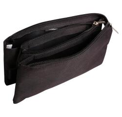 Trousse textile plate 3 compartiments 22 x 2 x 10 cm