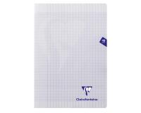 Cahier piqué Mimesys A4 48 pages grands carreaux couverture polypropylène - Incolore