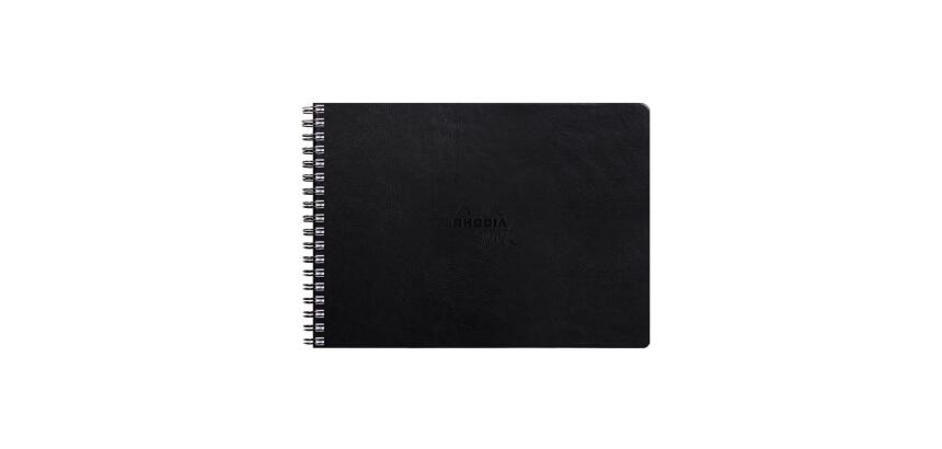 Rhodia Touch Mixed Media Book, papier Paint'On extra-blanc 250g - A4 paysage, 64 pages - Noir