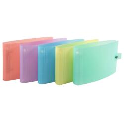 Exacompta Chromaline Pastel Ring binders for Flash/Revision/Record Cards - Assorted colours