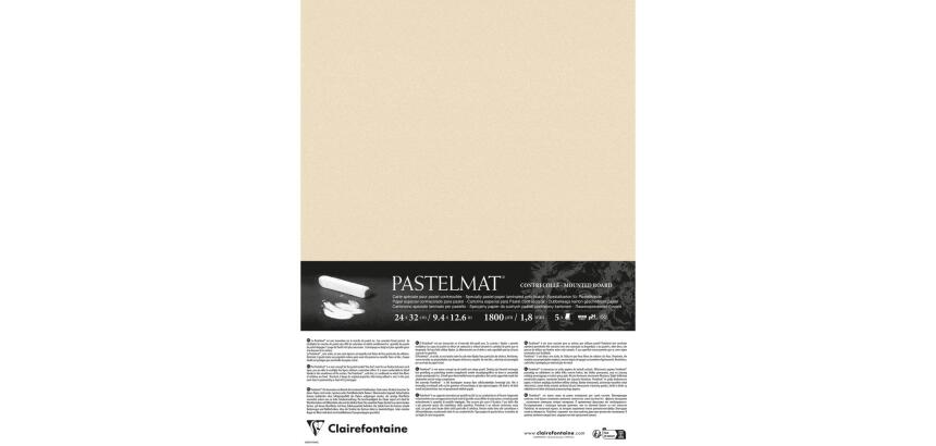 Pastelmat contrecollé 5 feuilles 24x32cm - Maïs