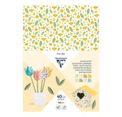 Carton décor, paquet de 40 feuilles 160g/m2 au format 25 x 35 cm