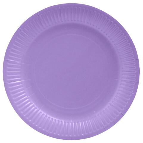 Platos de cartón sin plástico - Ø 23 cm - Lila