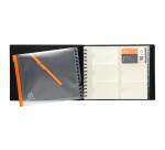 Porte cartes de visite Exacard à pochettes détachables 240 cartes Exactive® - 20x25cm - Noir