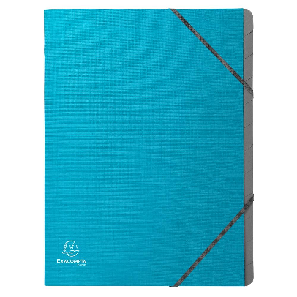 EXACOMPTA Cartella 3 Lembi Con Elastico Angolare Crystal Colours