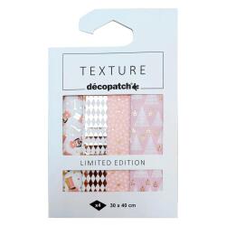 * Assortiment de 4 feuilles foils Décopatch - Collection Ritournelle - Assortis