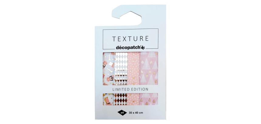 * Assortiment de 4 feuilles foils Décopatch - Collection Ritournelle - Assortiment