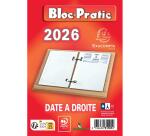 Bloc-pratic date à droite 8,2 x 12 cm - 2026 - Rouge