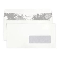 Boite de 500 enveloppes Forever Blanches 100% recyclé DL-110x220mm - Auto-Adhésives - 80g/m2 - Fenêtre Papier Cristal 35x100 (position 20/20) - Blanc