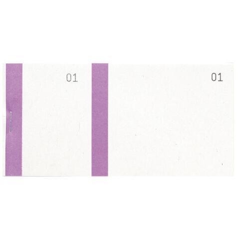 Bloc vendeur à bande couleur 100 feuillets double numérotage - 6 ,6 x 13,5 cm