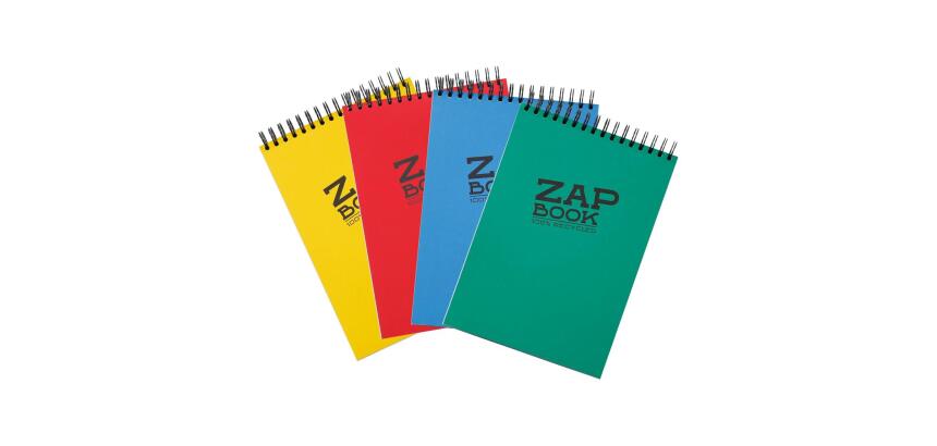 Zap Book bloc spiralé 160F A4 80g - Assortiment mixte