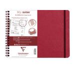 My.Notes Age Bag notitieboek met spiraalbinding en afscheurbare strook B5 horizontaal 120 uitscheurbare gelijnde pagina's + kader bovenaan - Rood