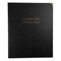Reliure luxe avec recharge 297X210 Assemblées générales 100 feuillets foliotés 90g + 2 gardes - Noir