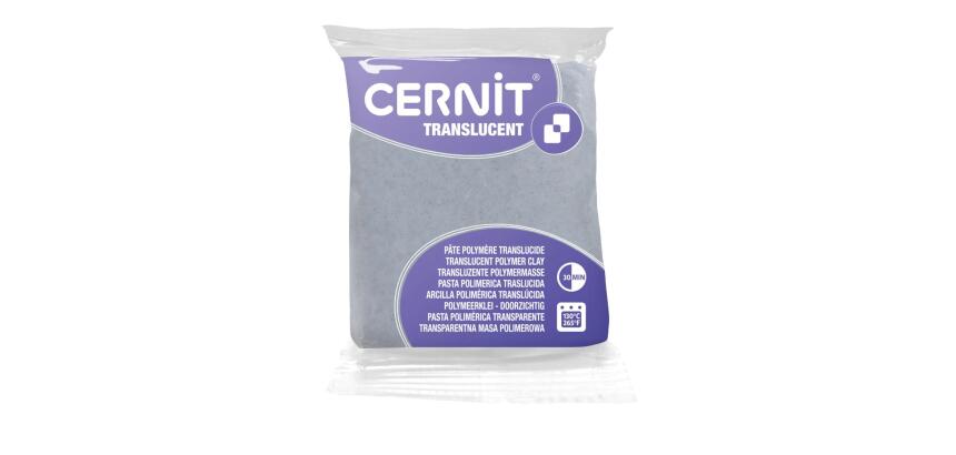 Cernit TRANSLUCENT 56 g Glitter argent - Glitter argent