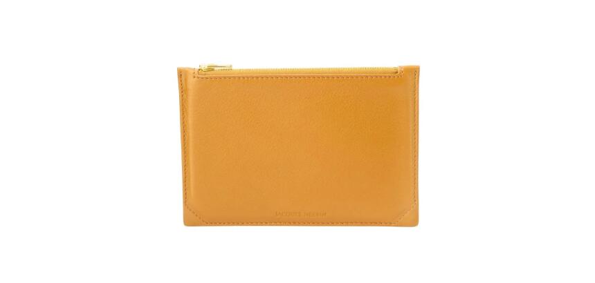 Pochette multifonction en cuir, petit modèle - Ambre