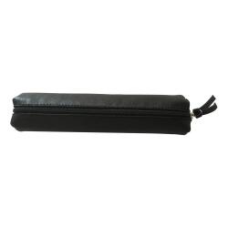 CUIR Trousse SLIM 4x2,5x19,5cm - Noir