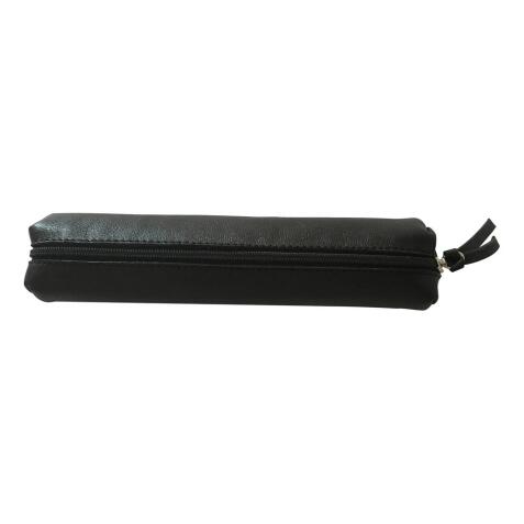 CUIR Trousse SLIM 4x2,5x19,5cm - Noir