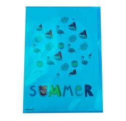 Bolsa de 100 Dossiers con uñero A4 12/100e calidad superior polipropileno liso - Colores surtidos
