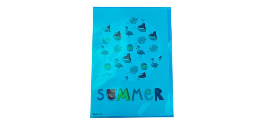 Sachet de 100 pochettes coin polypropylène lisse Premium - A4 - Couleurs assorties