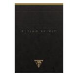 Bloc entoilé en-tête Flying Spirit Black A6 140 pages détachables ligné motifs assortis papier ivoire 90g - Noir