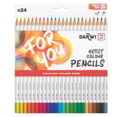 Darwi For You boite de 24 crayons de couleur standards - Assortiment