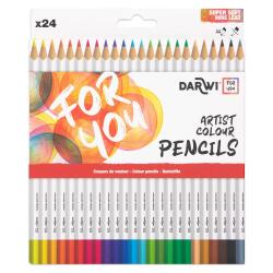 Darwi For You boite de 24 crayons de couleur standards - Assortiment