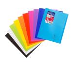 Cahier piqué Koverbook 24x32cm 140 pages grands carreaux couverture polypropylène transparent - Assortis