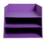 Corbeille à courrier Combo 3 niveaux carton Teksto - Couleurs assorties