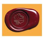 Sceau à vis avec manche en bois vernis ( Symbole) - rose