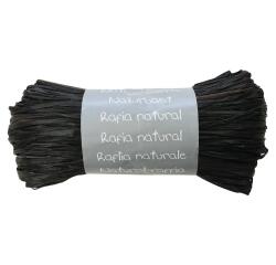 Pelote raphia naturel 50g, Noir - Noir