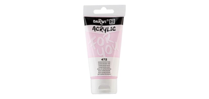 Darwi For You tube de peinture acrylique 75 ml - Quinacridone rose